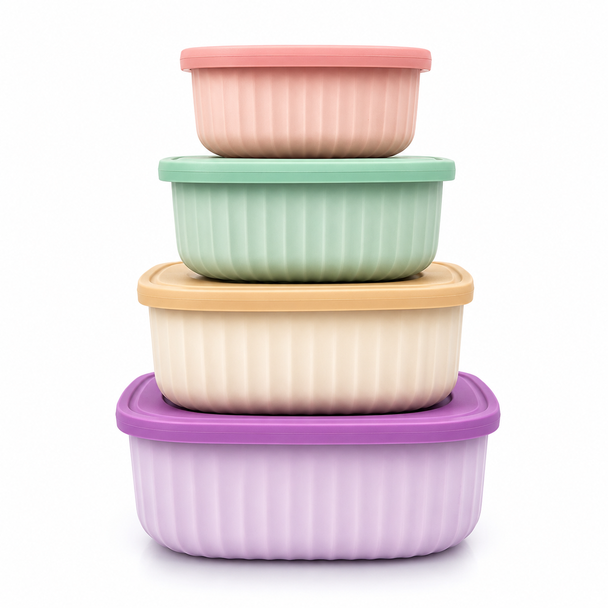 GEM+ | 4-Piece BPA-Free Food Container Set with Lock & Seal Silicone Lids