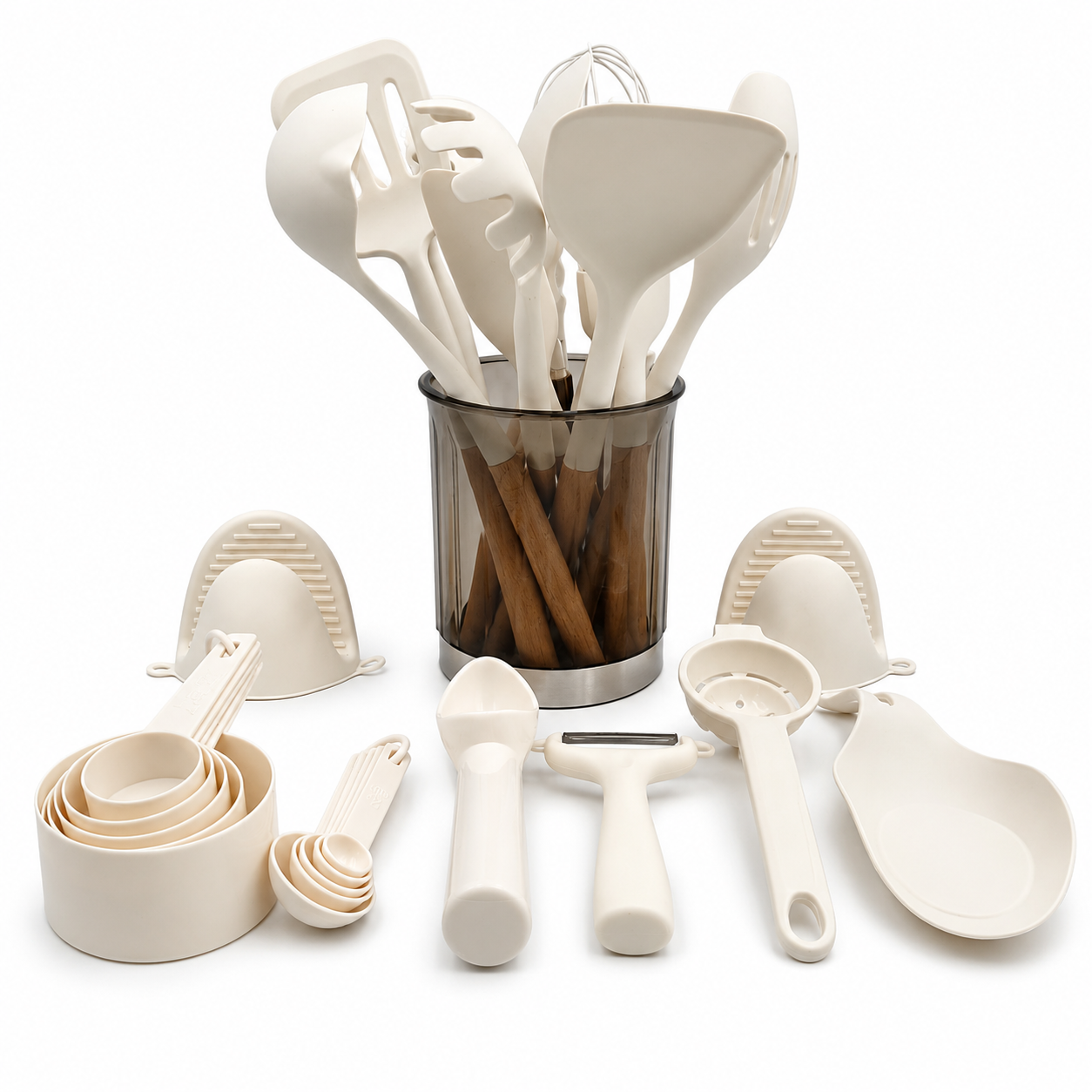 GEM+ | Premium 28-Piece Cooking & Baking Utensil Set Silicone Non-Stick BPA-FREE