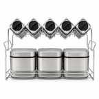 GEM+ | Silver 9pc Spice Jar & Shakers Set