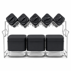 GEM+ | Black 9pcs Spice Jar & Shakers Set
