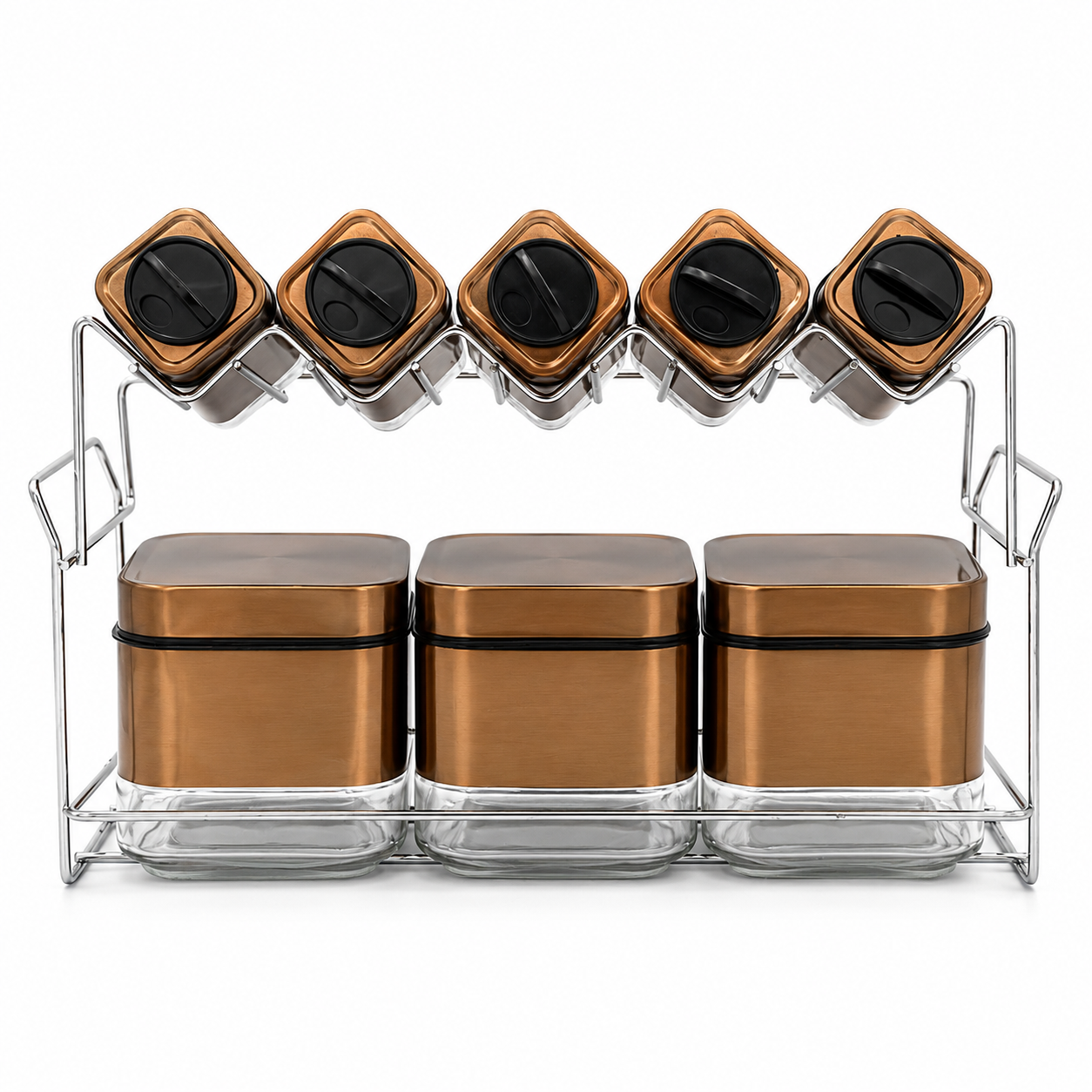 GEM+ | Bronze 9pc Spice Jar & Shakers Set
