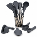 GEM+ | Premium 26-Piece Cooking & Baking Utensil Set Silicone Non-Stick BPA-FREE- Slate Grey