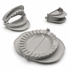GEM+ | 3 Pcs Premium Dumpling Maker Set - Easy Dough Press Grey & Blue  3 Sizes