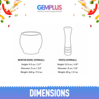 GEM+ | Bamboo Wood Mortar and Pestle Set
