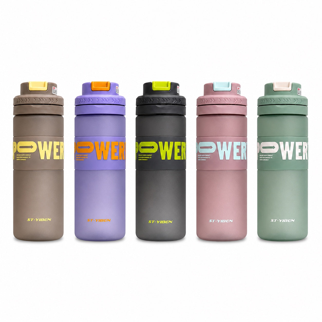 GEM+| 620ml Reusable Water Bottle with Straw BPA Leakproof Sports Gym Travel