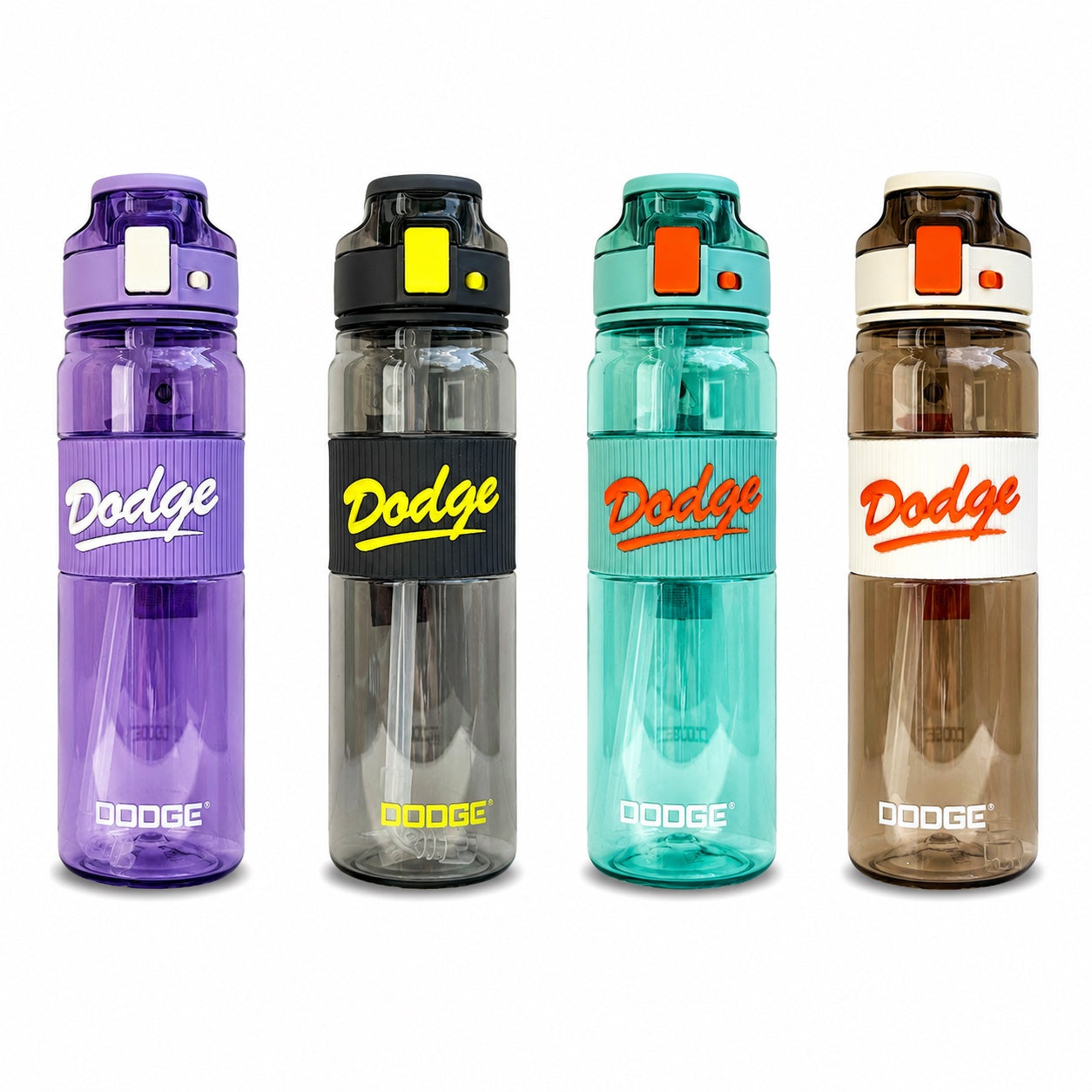 GEM+| 850 ML Reusable Water Bottle with Straw BPA Leakproof Sports Gym Travel