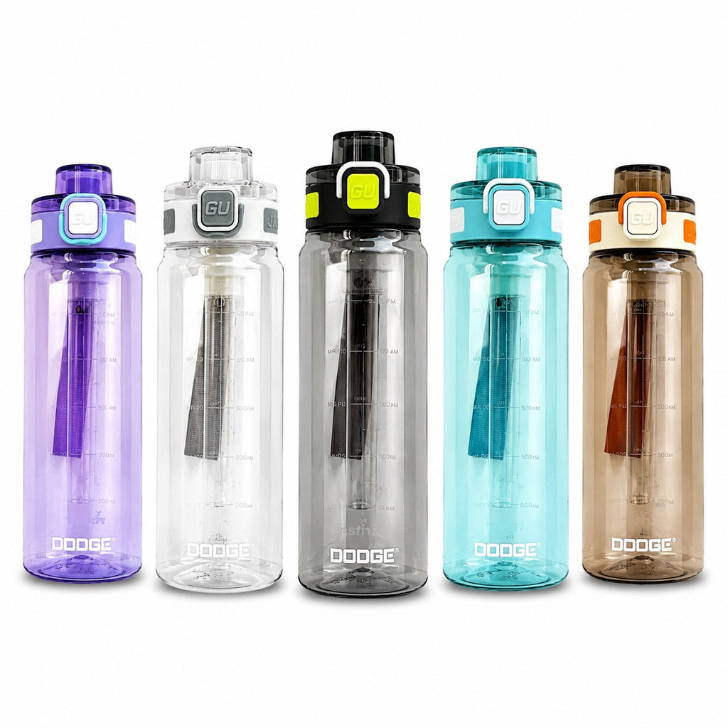 GEM+| 680ml Reusable Water Bottle with Straw BPA Leakproof Sports Gym Travel
