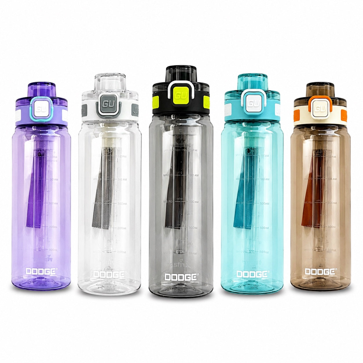 GEM+| 680ml Reusable Water Bottle with Straw BPA Leakproof Sports Gym Travel