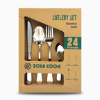 GEM+ | 24-Piece Premium Stainless Steel Cutlery Set Quality Rust-Resistant