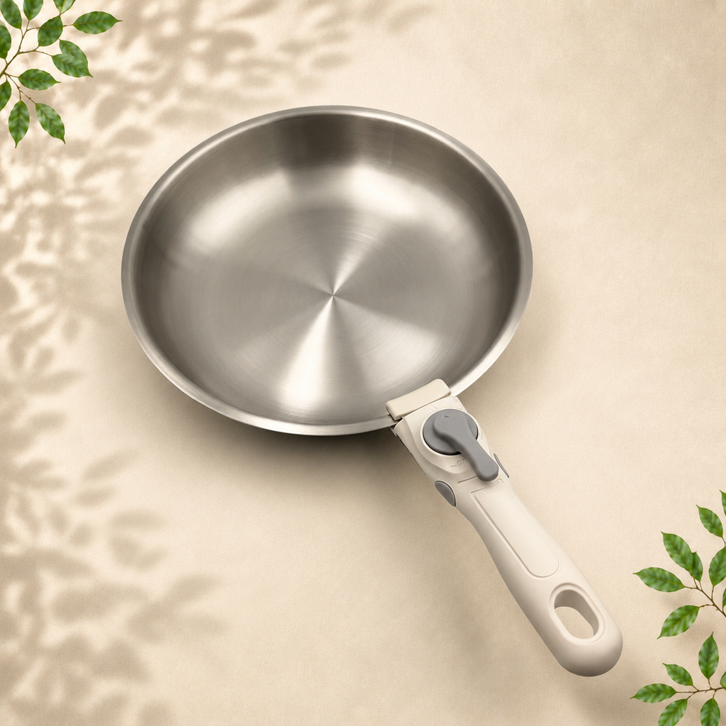 GEM+ | Stainless Steel Detachable Cookware Set with Removable Handles