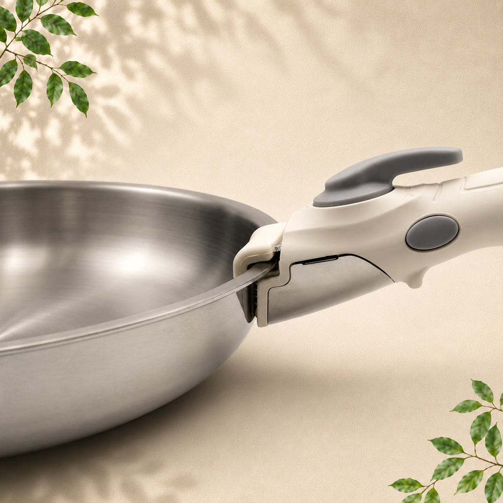 GEM+ | Stainless Steel Detachable Cookware Set with Removable Handles