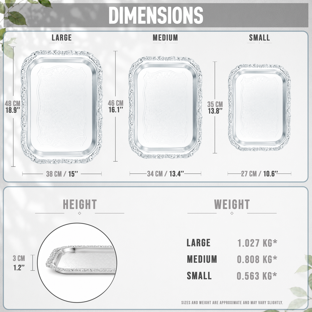 3 Silver-Plated Serving Trays for Bread & Desserts