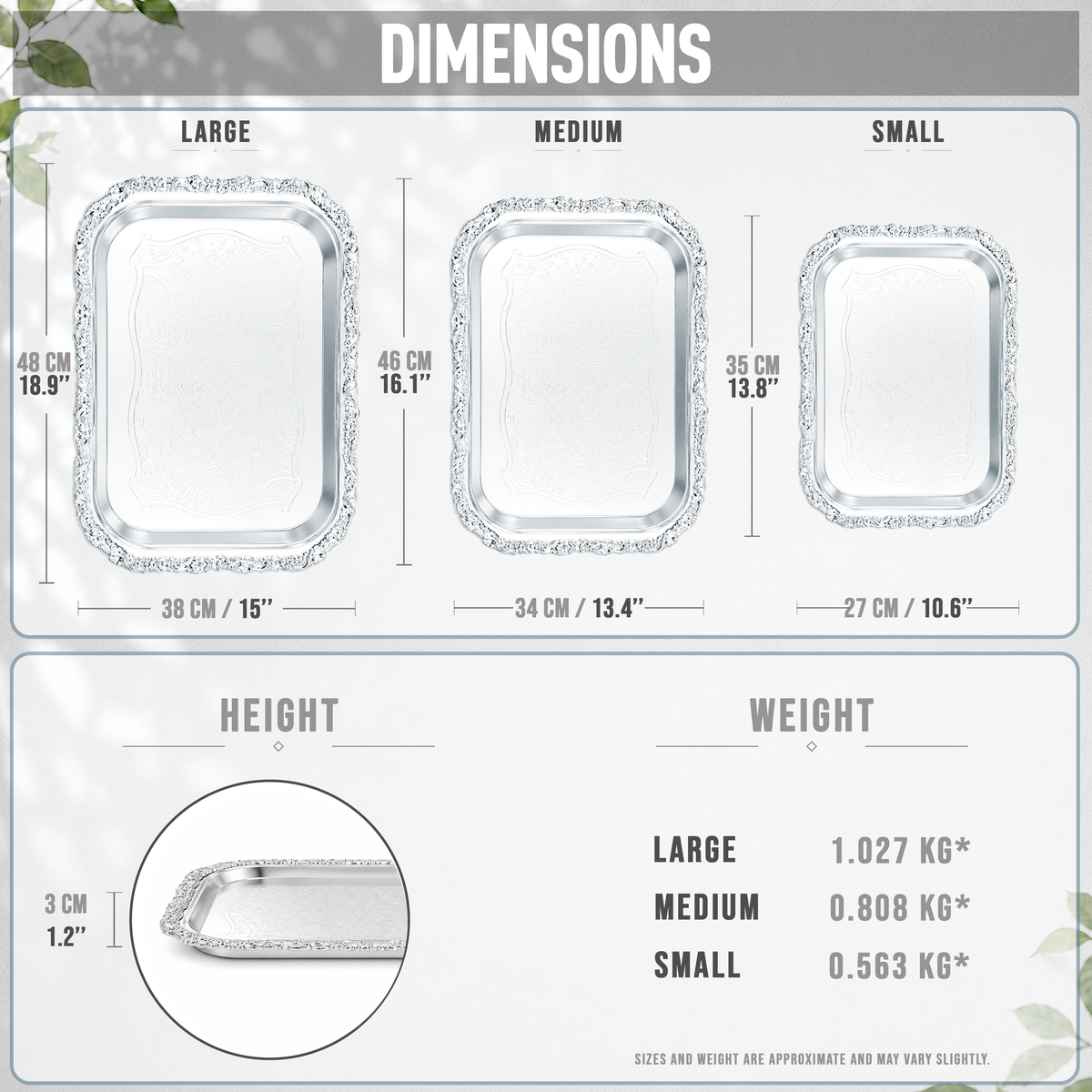 3 Silver-Plated Serving Trays for Bread & Desserts