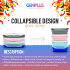 GEM+ | Collapsible Silicone Food Storage Container Set (4 Pieces)