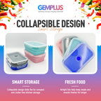 GEM+ | Collapsible Silicone Food Storage Container Set (4 Pieces)