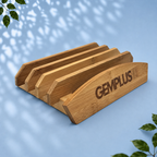 3 Heart Bamboo Chopping Boards with Stand, Blue