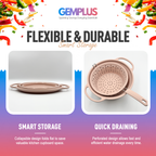 GEM+ | Collapsible Silicone Colander Set (2 Pieces) – Pastel Pink