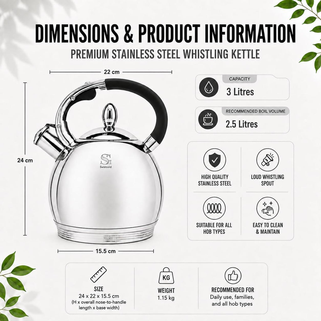 3L Stainless Steel Induction Whistling Kettle