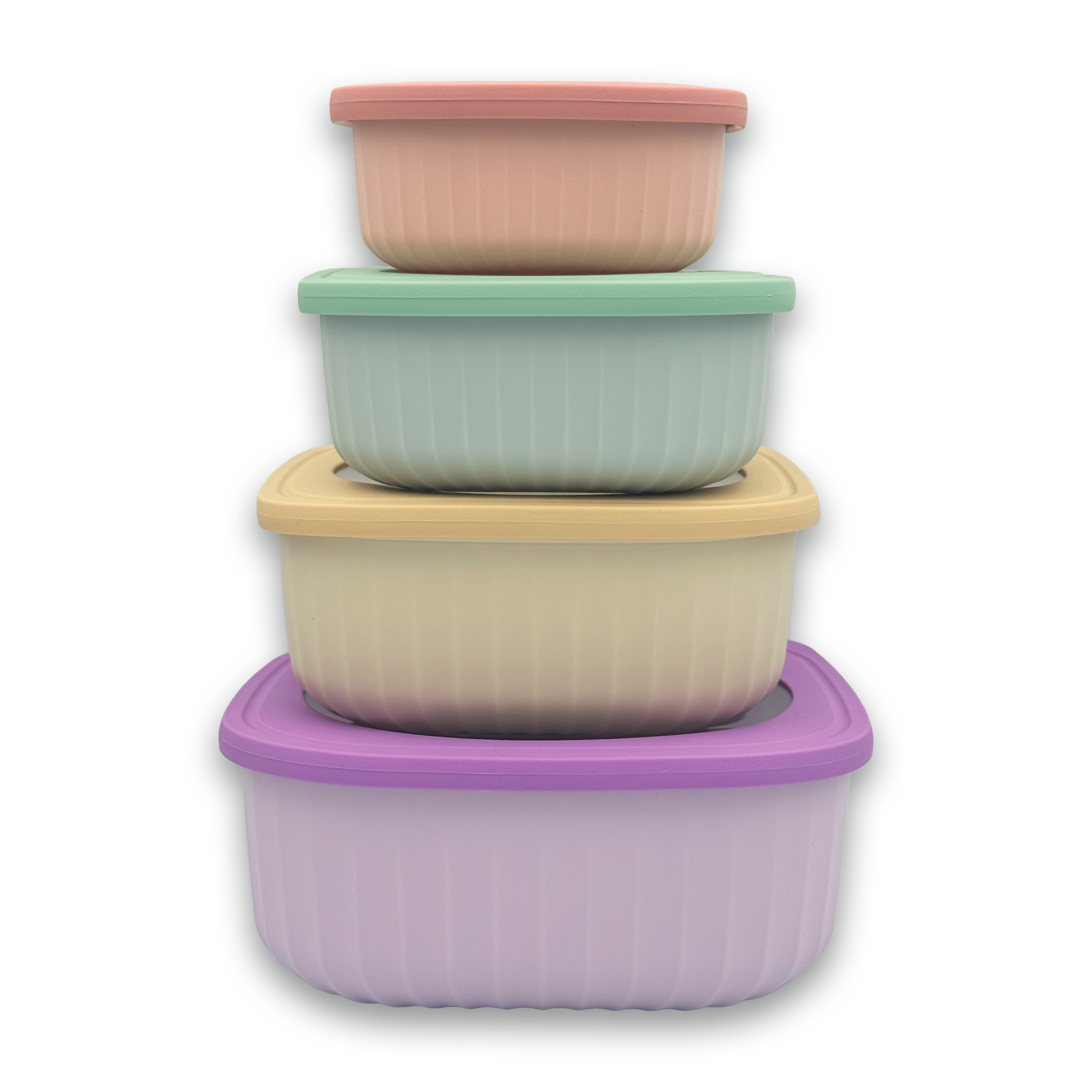 GEM+ | 4-Piece BPA-Free Food Container Set with Lock & Seal Silicone Lids