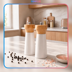 GEM+ | Bamboo Wood Salt and Pepper Grinder Set (2 Pieces)
